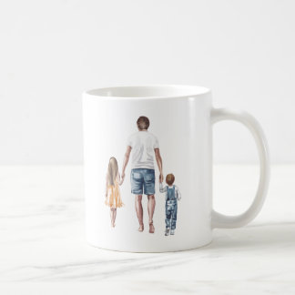 Mug Meilleur papa, Fils et Fille du monde Doux mignonn