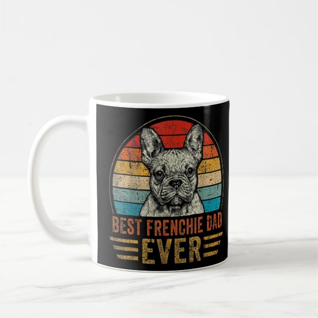Mug Meilleur papa français jamais French Bulldog père' (Gauche)