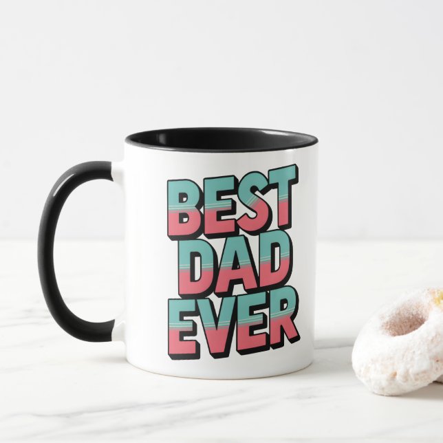 Mug Meilleur papa jamais (Avec donut)
