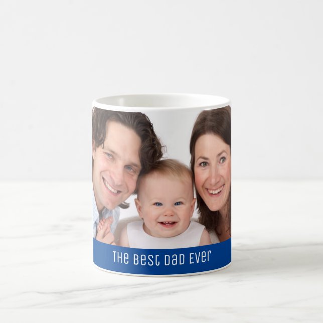 Mug Meilleur Papa Jamais 1 Photo Personnalisée (Centre)