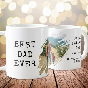 Mug Meilleur Papa Jamais Brush Stroke Photo