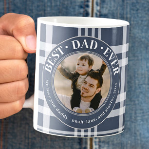 Mug Meilleur Papa Jamais Buffalo Plaid Photo Pères Per