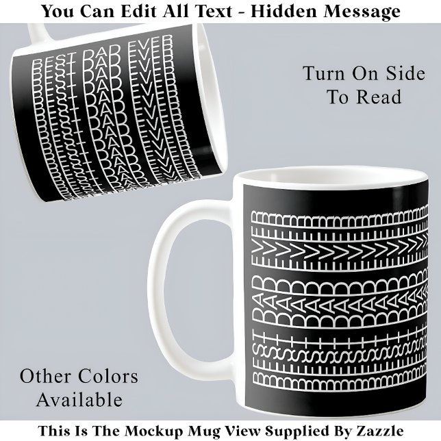 Mug Meilleur papa jamais caché Message 141WB Nouveauté (Créateur téléchargé)