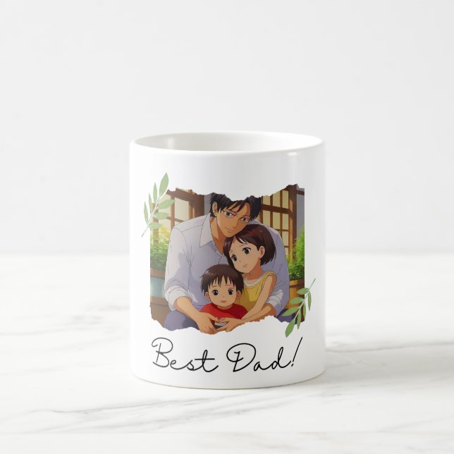Mug Meilleur Papa Jamais Conception De Musique (Centre)
