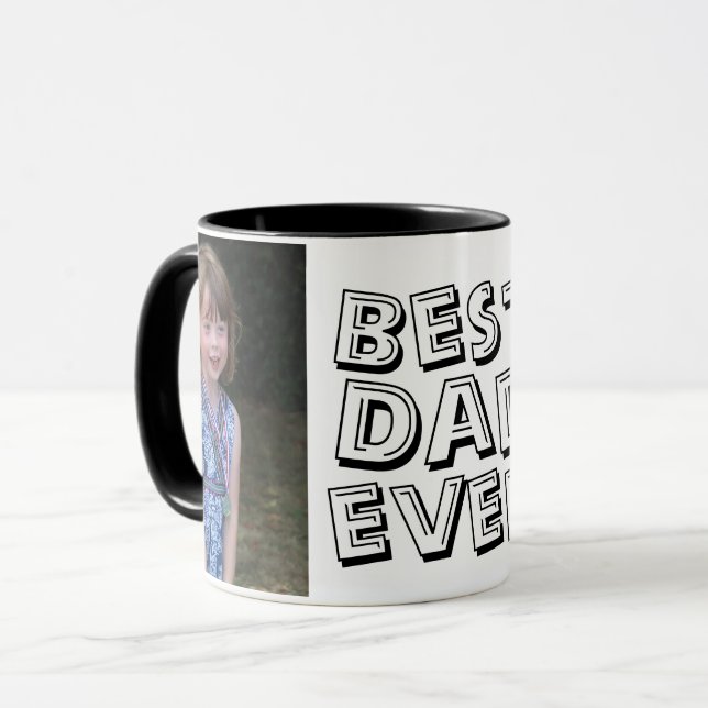 Mug Meilleur Papa Jamais Deux Photo Fête des pères Noi (Devant gauche)