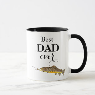 Mug Meilleur Papa Jamais Fête des pères Truite Pêche à