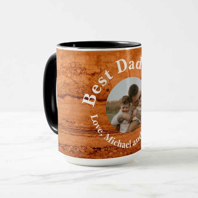 Mug Meilleur papa jamais, Granite de canyon de cuivre, (Devant gauche)