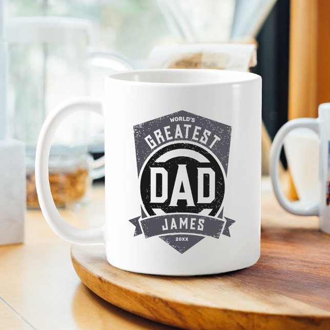 Mug Meilleur papa jamais moderne cadeau Fête des pères (Créateur téléchargé)