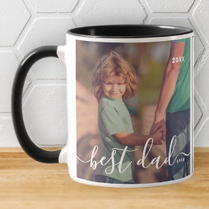 Mug Meilleur Papa Jamais Moderne Simple Jouer Script P