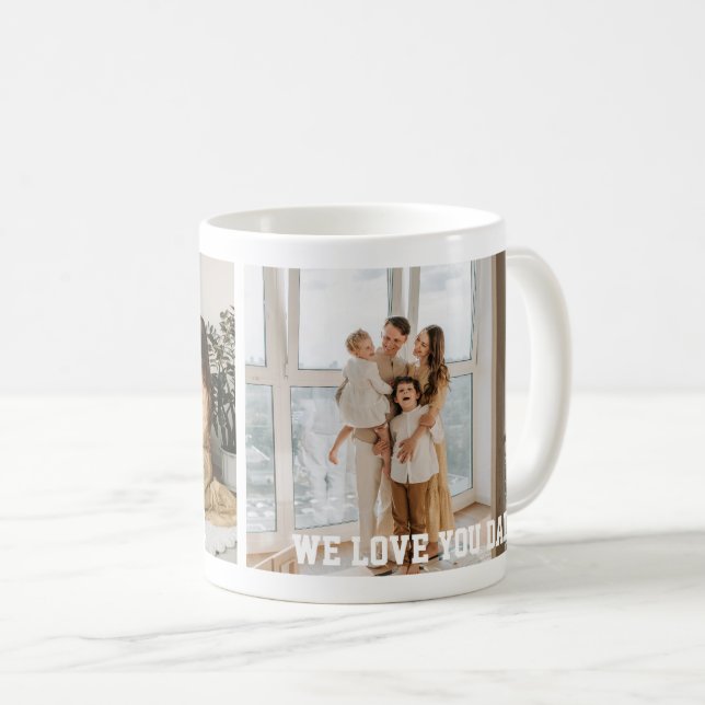 Mug Meilleur Papa Jamais & Nous Vous Aimons Papa Gras  (Devant droit)