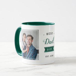 Mug Meilleur papa jamais père Papa Vert Photo d'annive