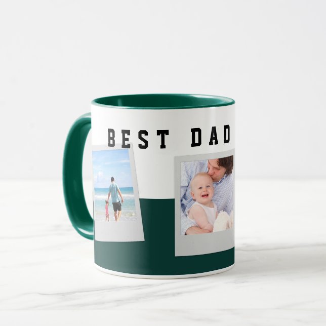 Mug MEILLEUR PAPA JAMAIS personnalisé Collage photo pa (Devant gauche)