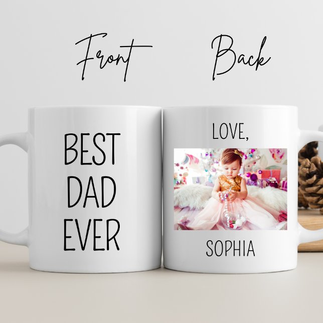 Mug Meilleur papa jamais personnalisé Fête des pères p (Créateur téléchargé)