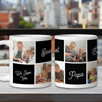 Mug Meilleur Papa Jamais Personnalisé Photo Familiale 