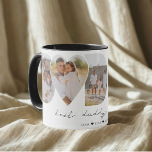 Mug Meilleur papa jamais photo moderne Collage Fête de