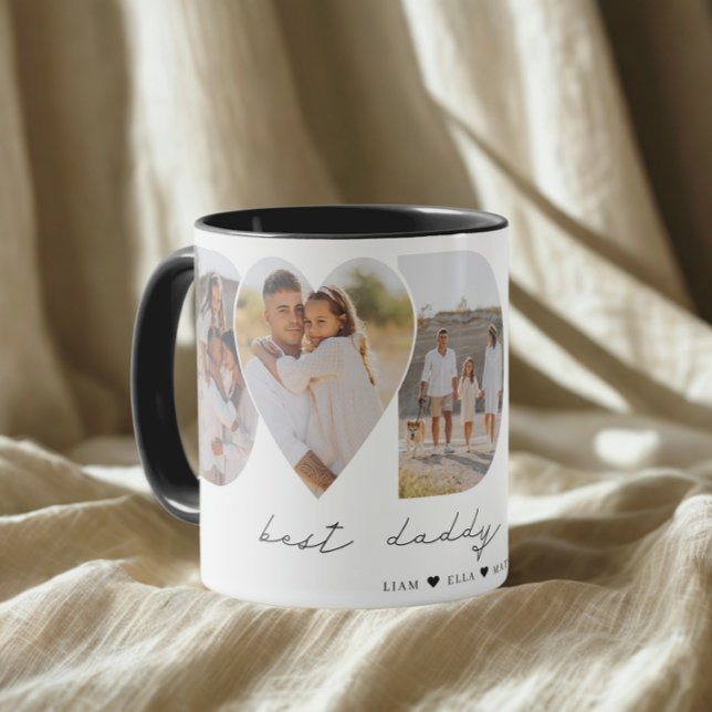 Mug Meilleur papa jamais photo moderne Collage Fête de (Créateur téléchargé)