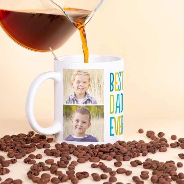 Mug Meilleur Papa Jamais Photo Musique Personnalisée (Créateur téléchargé)