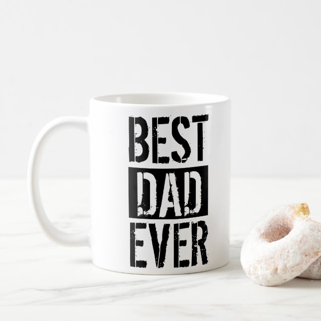 Mug Meilleur papa jamais simple cadeau de Fête des pèr (Avec donut)