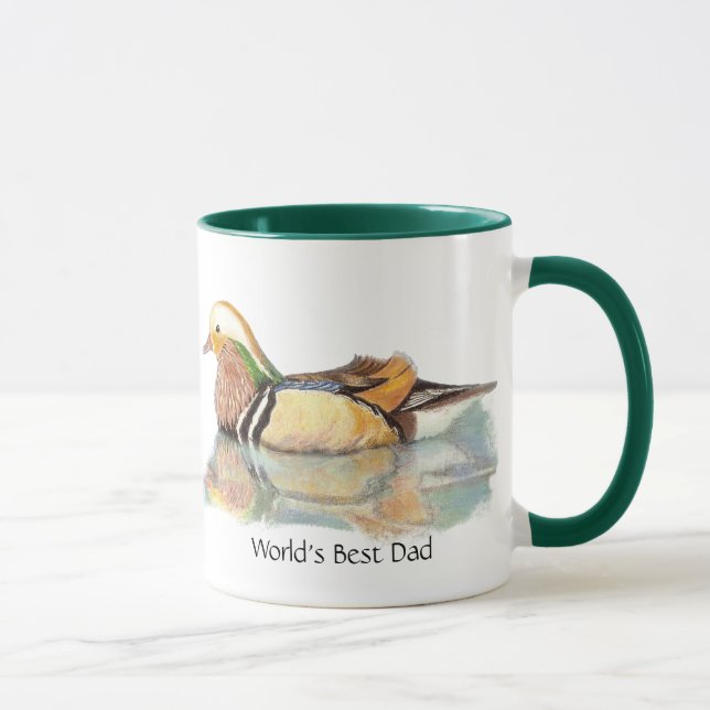 Mug Meilleur papa Mandarin Canard Jeu Oiseau (Droite)