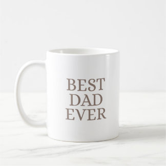 Mug Meilleur Papa Minimaliste Art Taupe