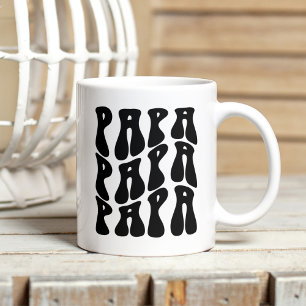 Mug Meilleur Papa - Papa Bold Fête des pères Noir Et B
