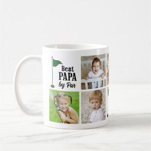 Mug Meilleur Papa Par 7 Photo Collage Golfeur