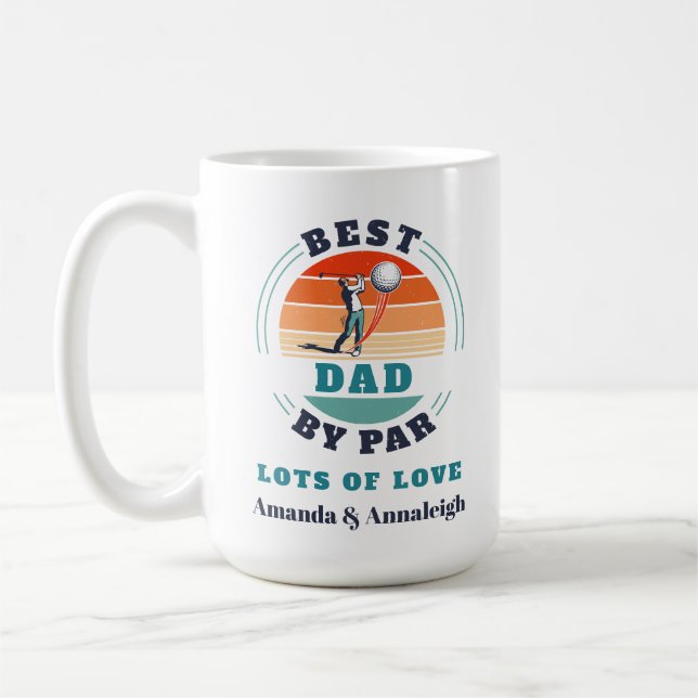 Mug Meilleur Papa Par Par Personnalisé Rétro De Filles (Gauche)