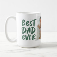 Meilleur papa que jamais photo verte moderne Fête