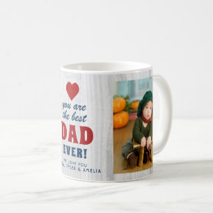 Mug Meilleur Papa Rustique Bois Coeur Rouge Noir 2 Pho