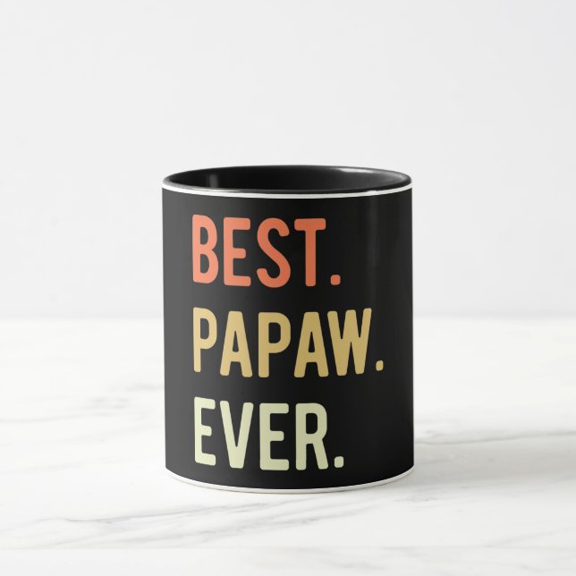 Mug Meilleur Papaw jamais (Centre)