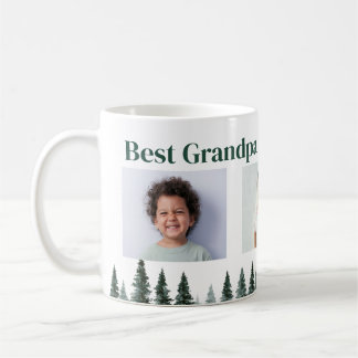 Mug Meilleur Papi Trois Photo Arbres Evergreen Café Mu