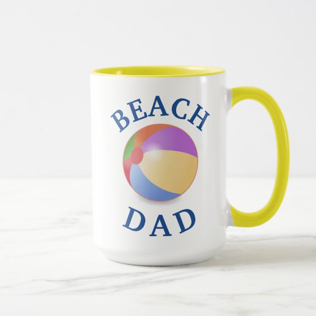 Mug Meilleur "PÈRE DE PLAGE" Jamais ! Fête des pères (Droite)