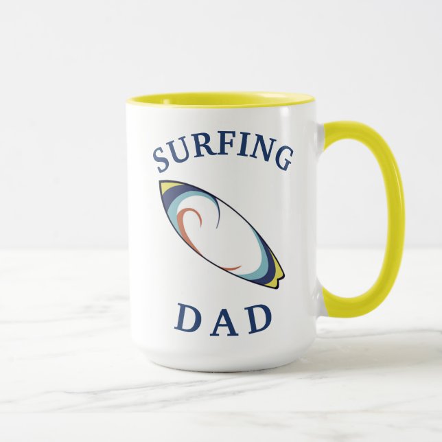 Mug Meilleur "PÈRE DE SURF" Jamais !Fête des pères (Droite)