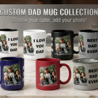 MUG MEILLEUR PÈRE JAMAIS IMAGE & TEXTE PERSONNALISÉS 