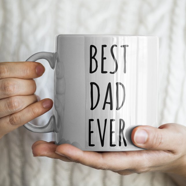 Mug "Meilleur Père Jamais" Simple Fabrique Moderne (Créateur téléchargé)