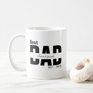 Mug Meilleur Père Minimaliste Jamais Établi Fête des p