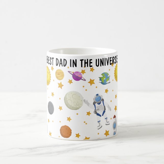 Mug Meilleur Père Personnalisé Dans L'Univers (Centre)