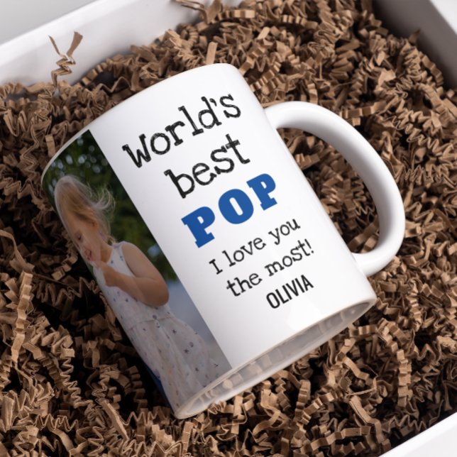 Mug Meilleur Pop Love You Plus Grand-Enfant Photo (Créateur téléchargé)