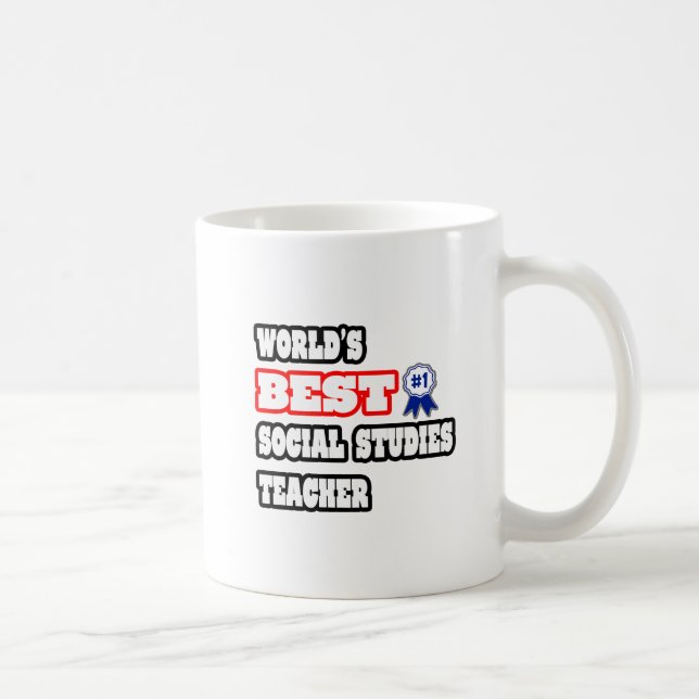 Mug Meilleur professeur d'études sociales au monde (Droite)
