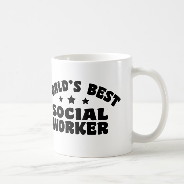 Mug Meilleur travailleur social au monde (Droite)