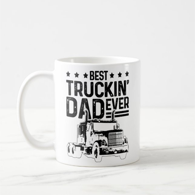 Mug Meilleur Truckine papa Jamais Truck Driver Père (Gauche)