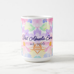 Mug Meilleure Abuela Fête des Mères Aquarelle Florale 