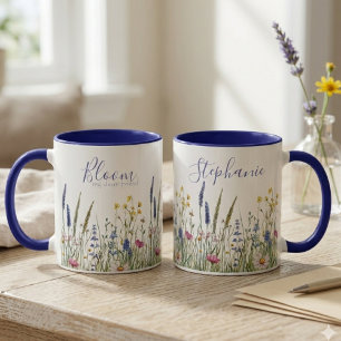 Mug Meilleure amie botanique fleur sauvage en fleurs