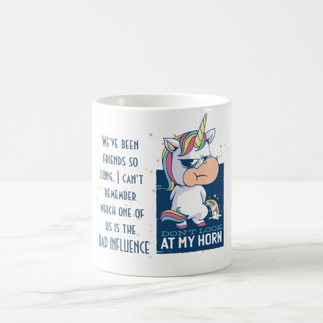 Mug Meilleure amie drôle MAUVAISE INFLUENCE Licorne qu (Centre)
