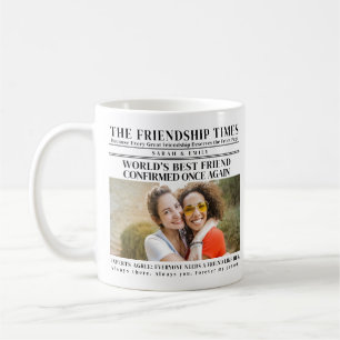 Mug Meilleure Amie Photo de Journal Vintage Noir et Bl