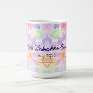 Mug Meilleure Babouchka Fête des Mères Aquarelle Flora