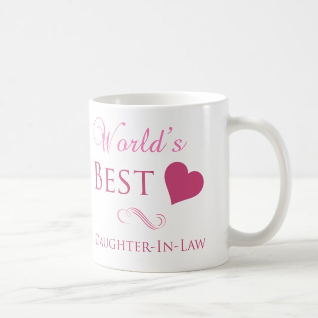 Mug Meilleure belle-fille du monde (coeur) (Droite)