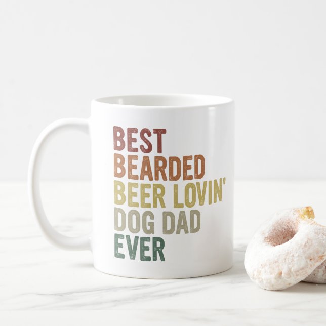 Mug Meilleure Bière Portée Aimer' Chien Papa Jamais (Avec donut)