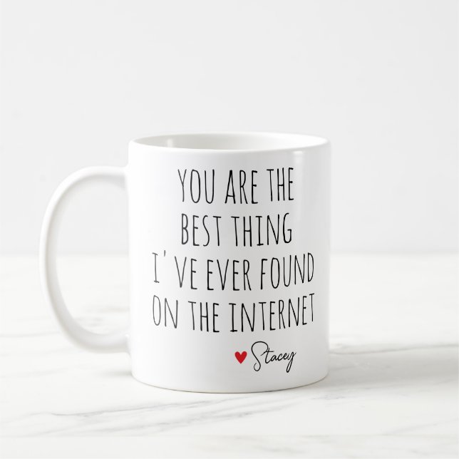 Mug Meilleure chose sur Internet Custom Online Dating (Gauche)
