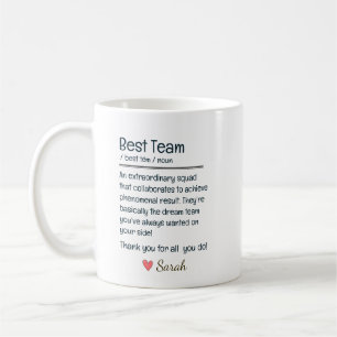 Mug Meilleure Équipe Appréciation Personnalisée